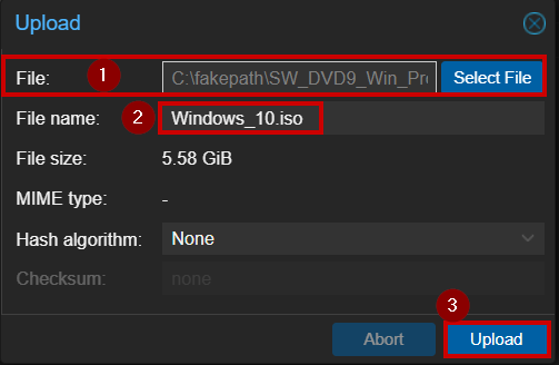 Ajouter une image iso proxmox VE