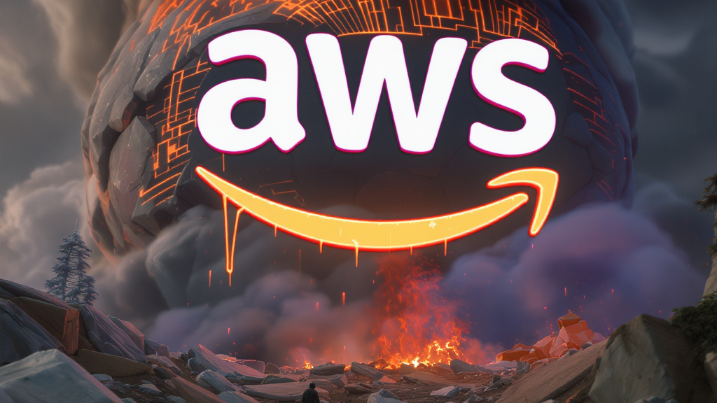 Image montrant la panne massive de AWS