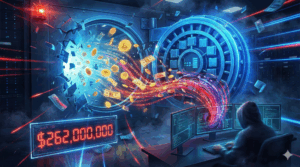 Schéma expliquant l'empoisonnement SEO où de faux sites bancaires apparaissent dans les résultats de recherche.