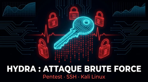 Attaque brute force avec Hydra en ligne de commande sur Kali Linux
